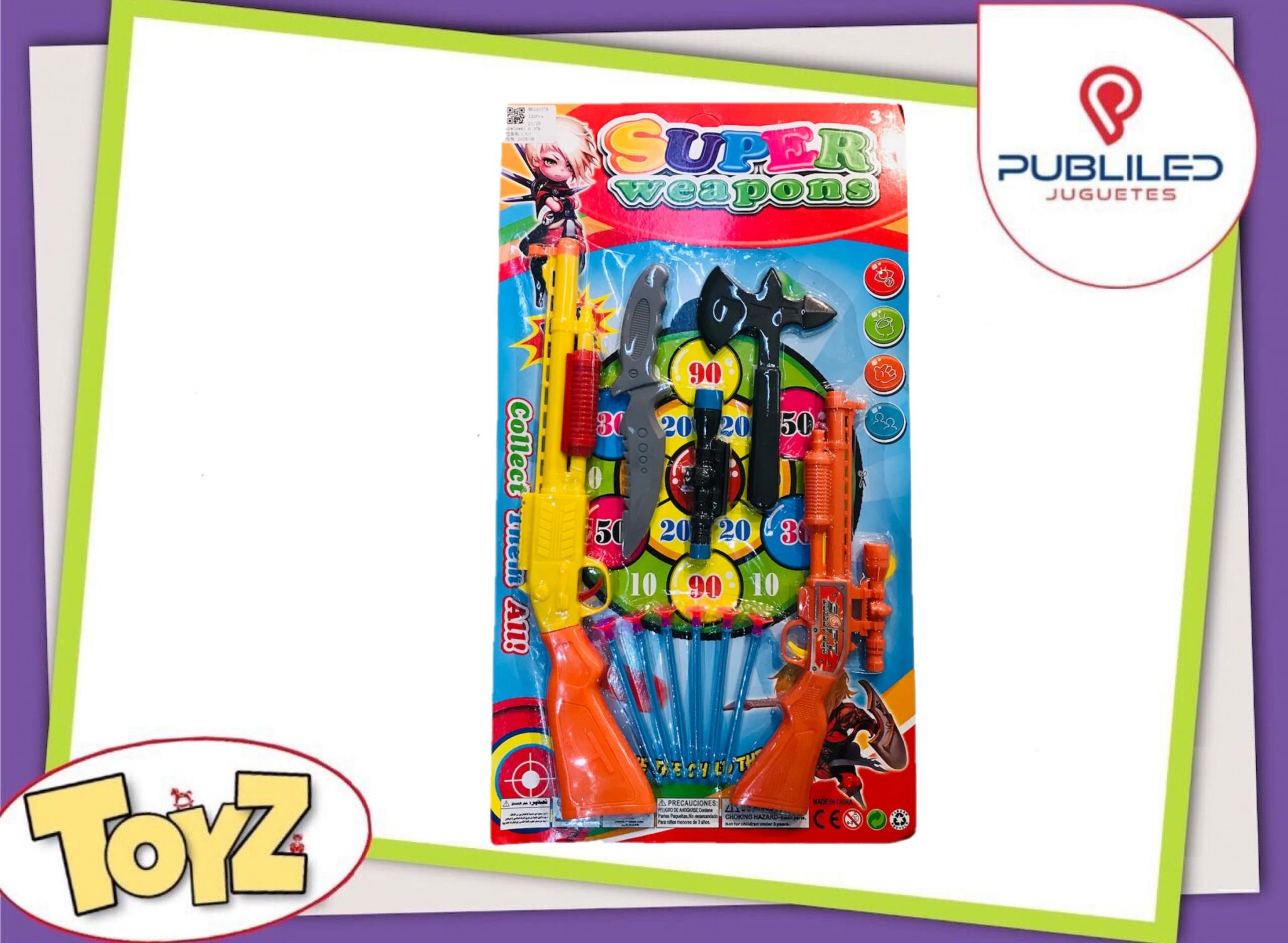 Set de armas con lanzador en blister