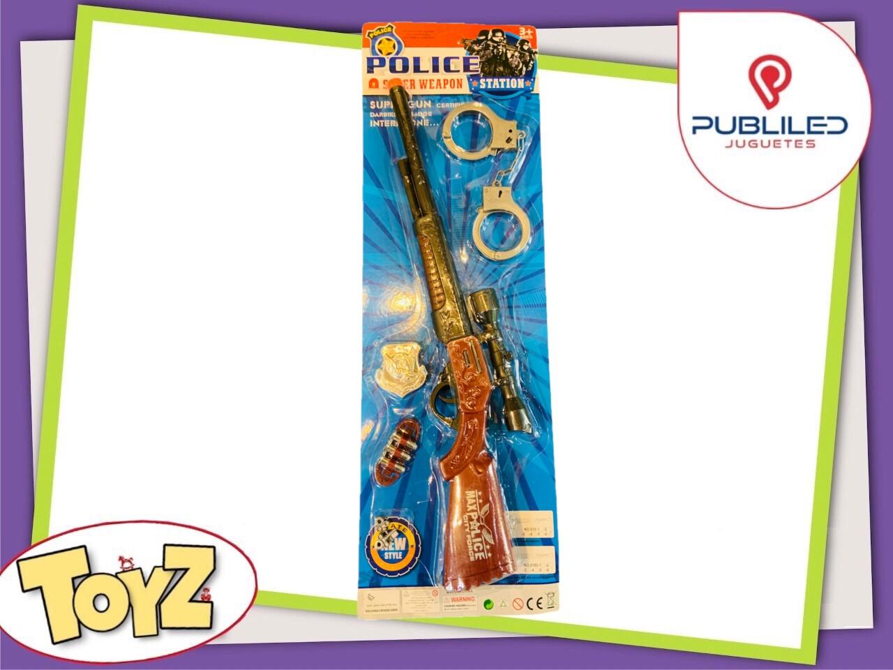 Arma Policia con accesorios en blister