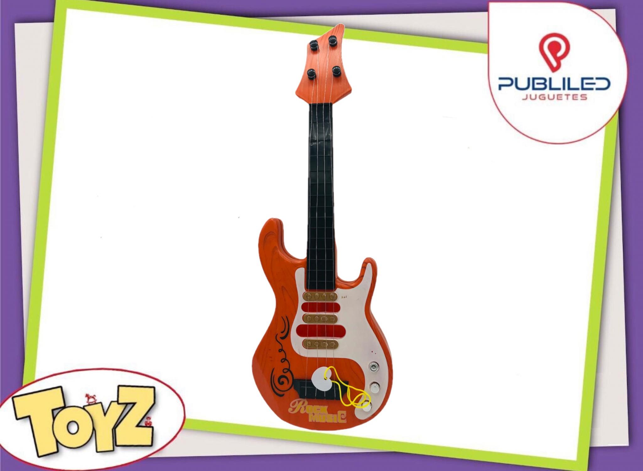 Guitarra Rock en Funda Transparente