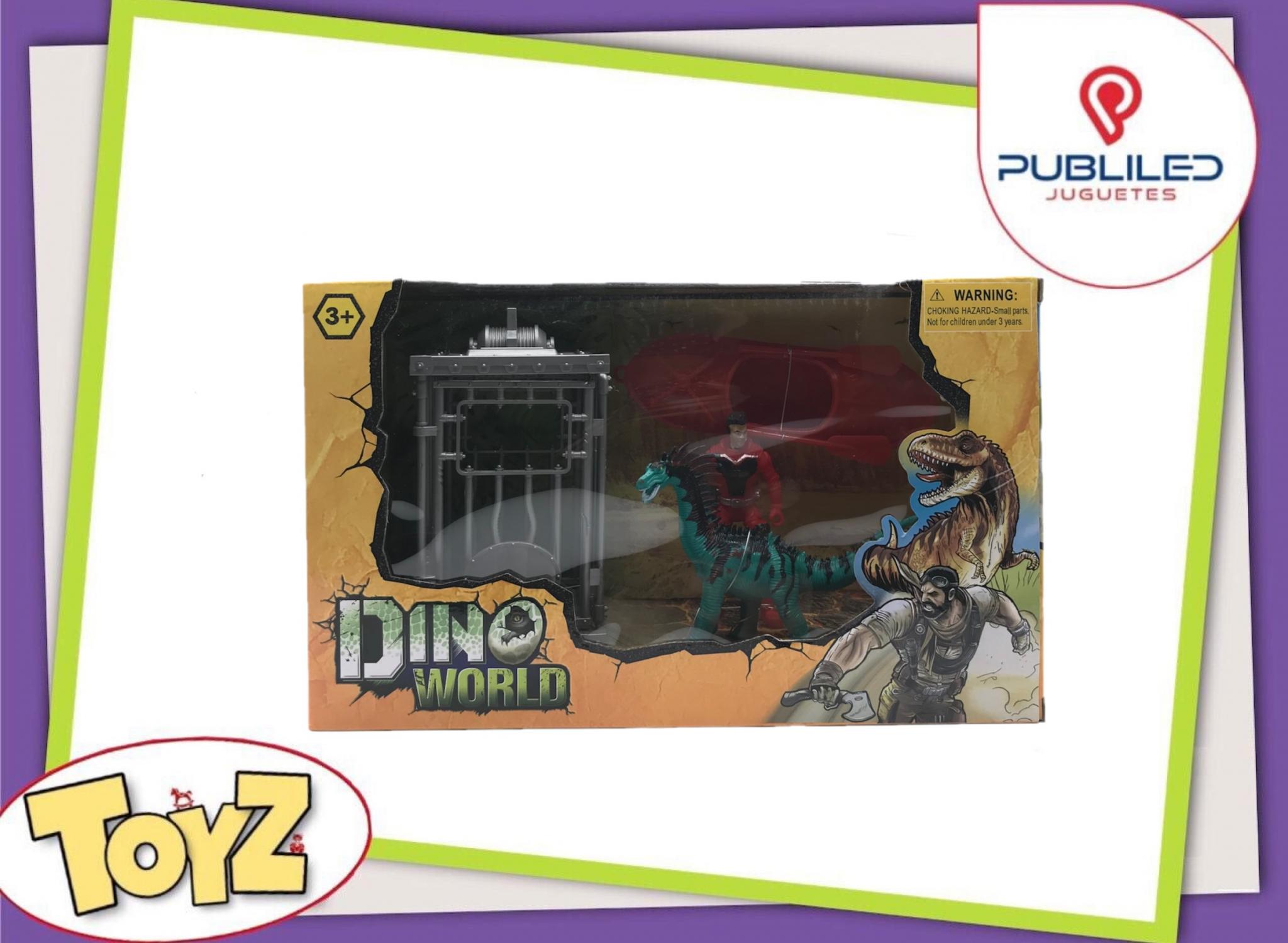 Set de Aventura Dinosaurio con Canoa y Jaula