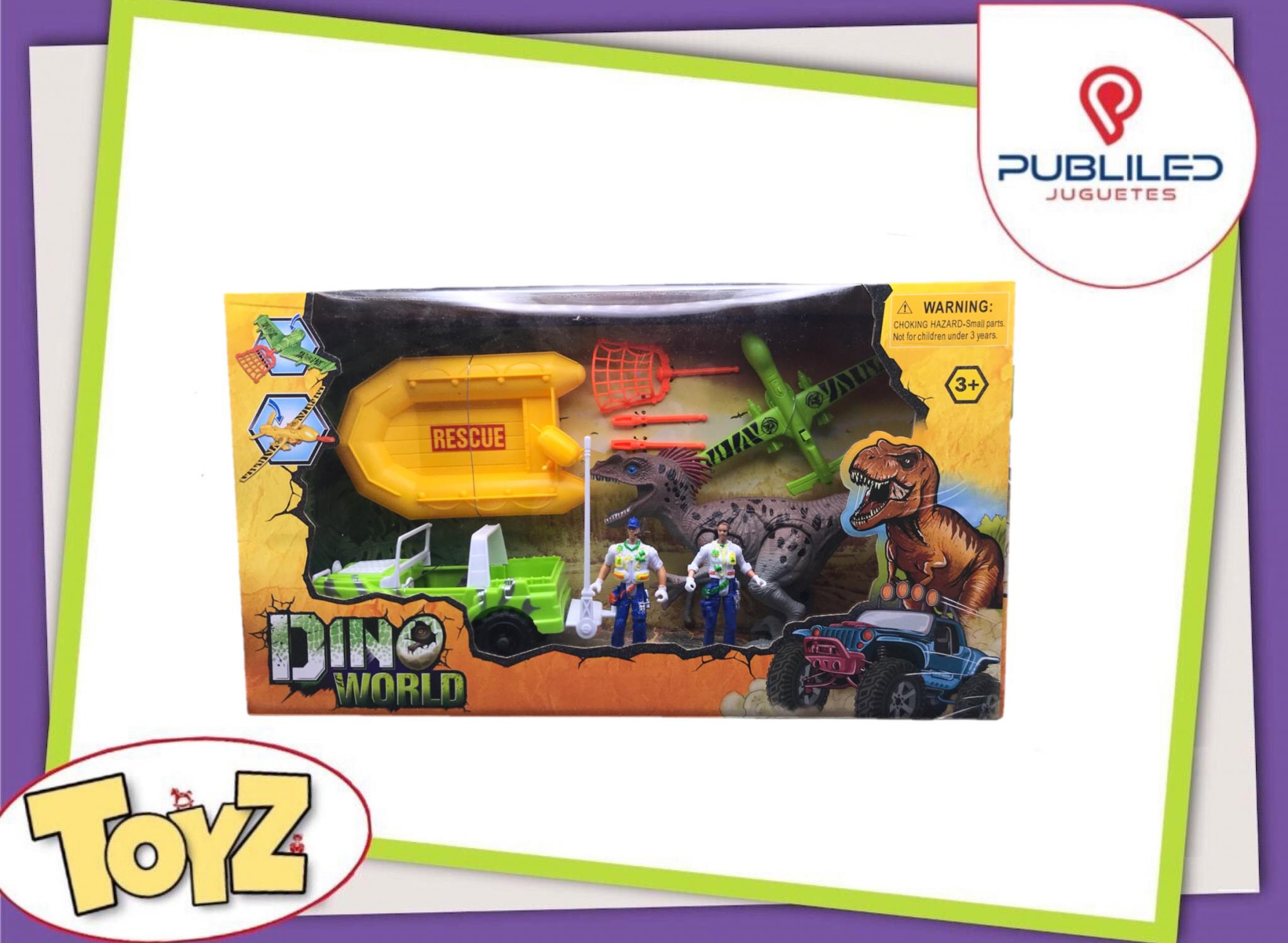 Set Grande de Aventura Dinosaurio con Canoa y Vehiculo