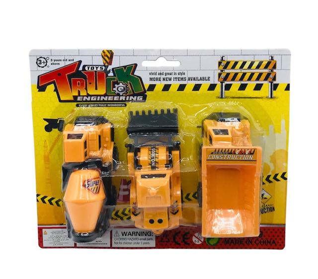 Camiones de Construcción en blister x3