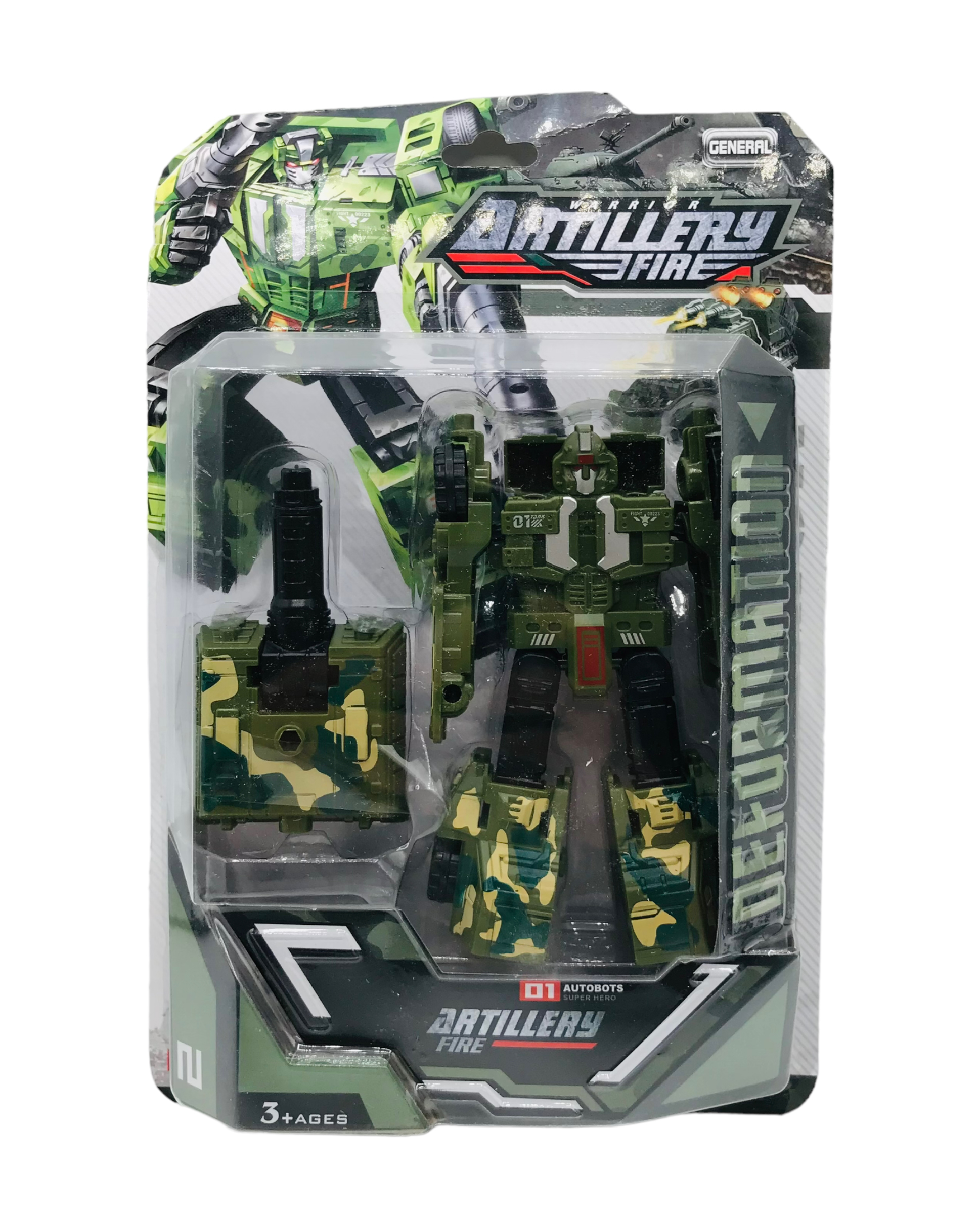 Transformer warrior militar en blister