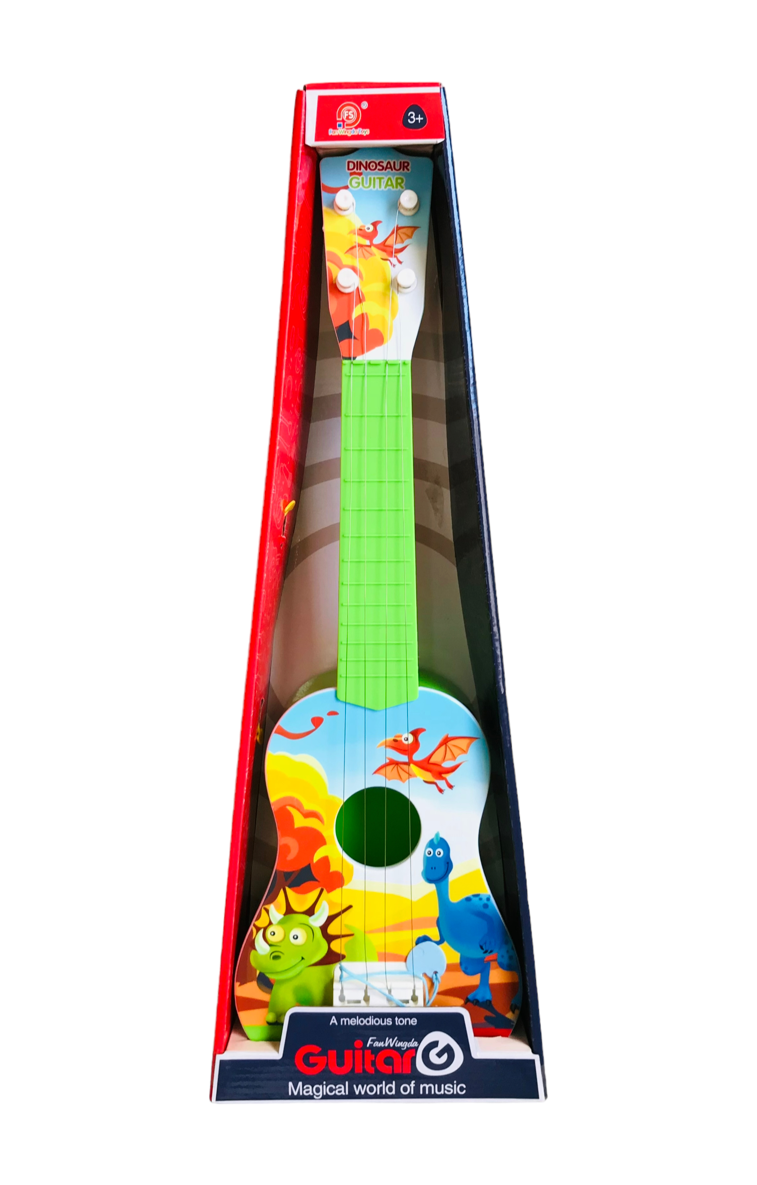 Fan Wingda Guitarra med 4 cuerdas dino