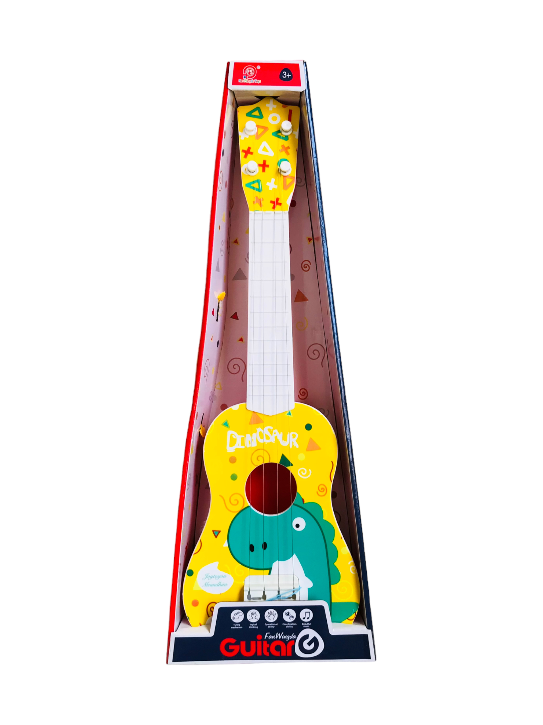 Fan Wingda Guitarra med 4 cuerdas dino