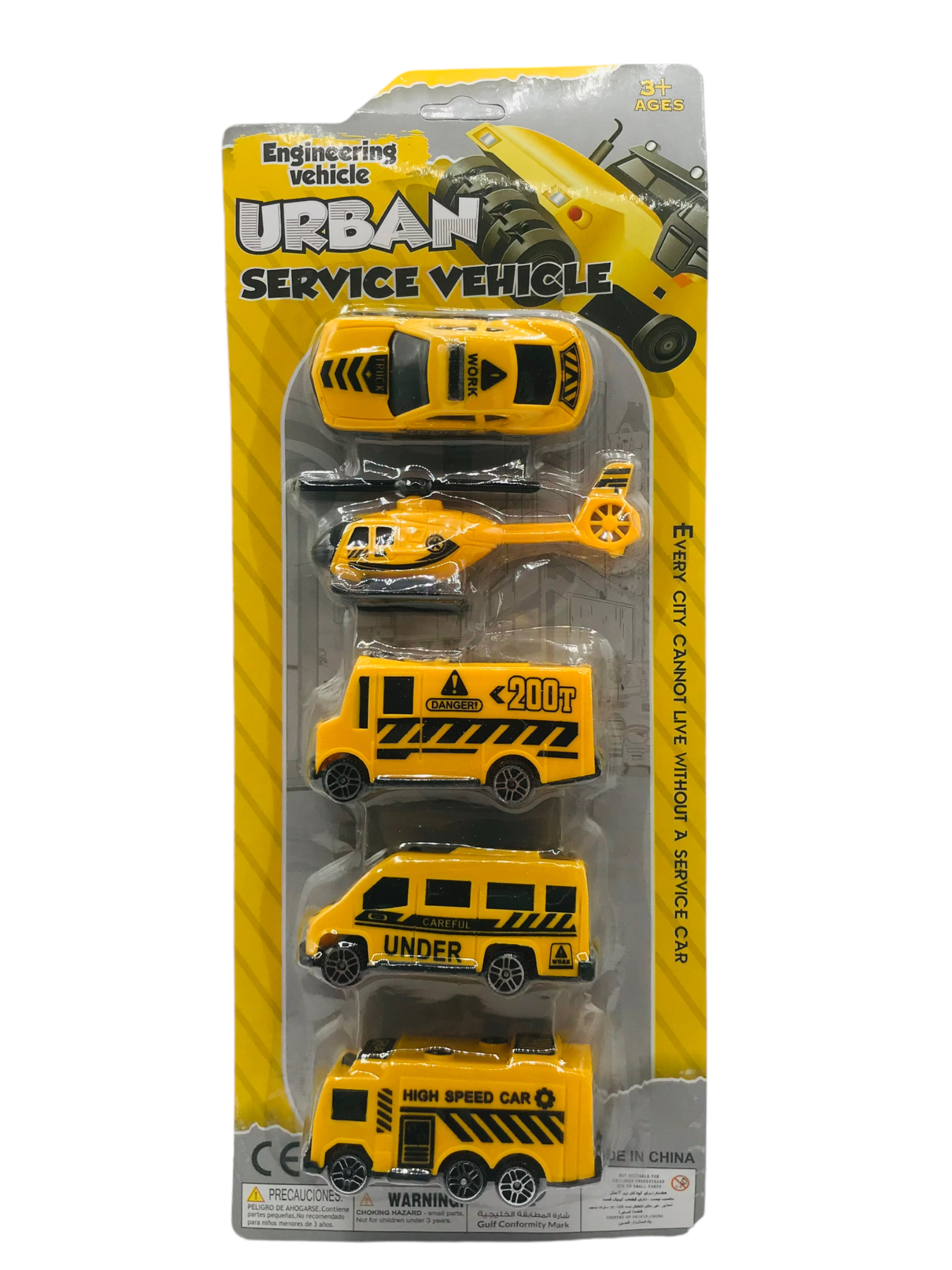 Vehículos construcción x 5 en blister
