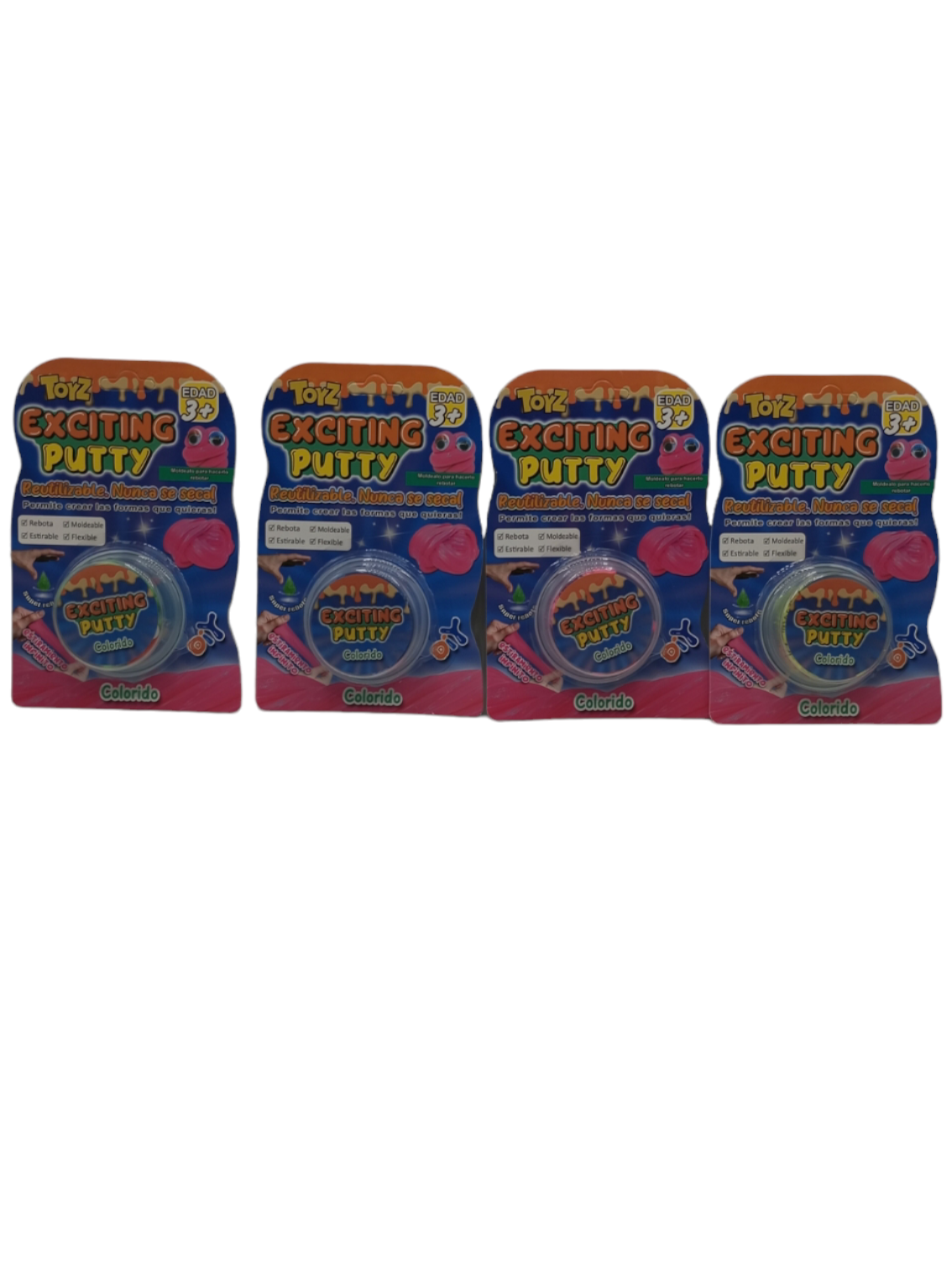 Exciting Putty colorido lata en blister
