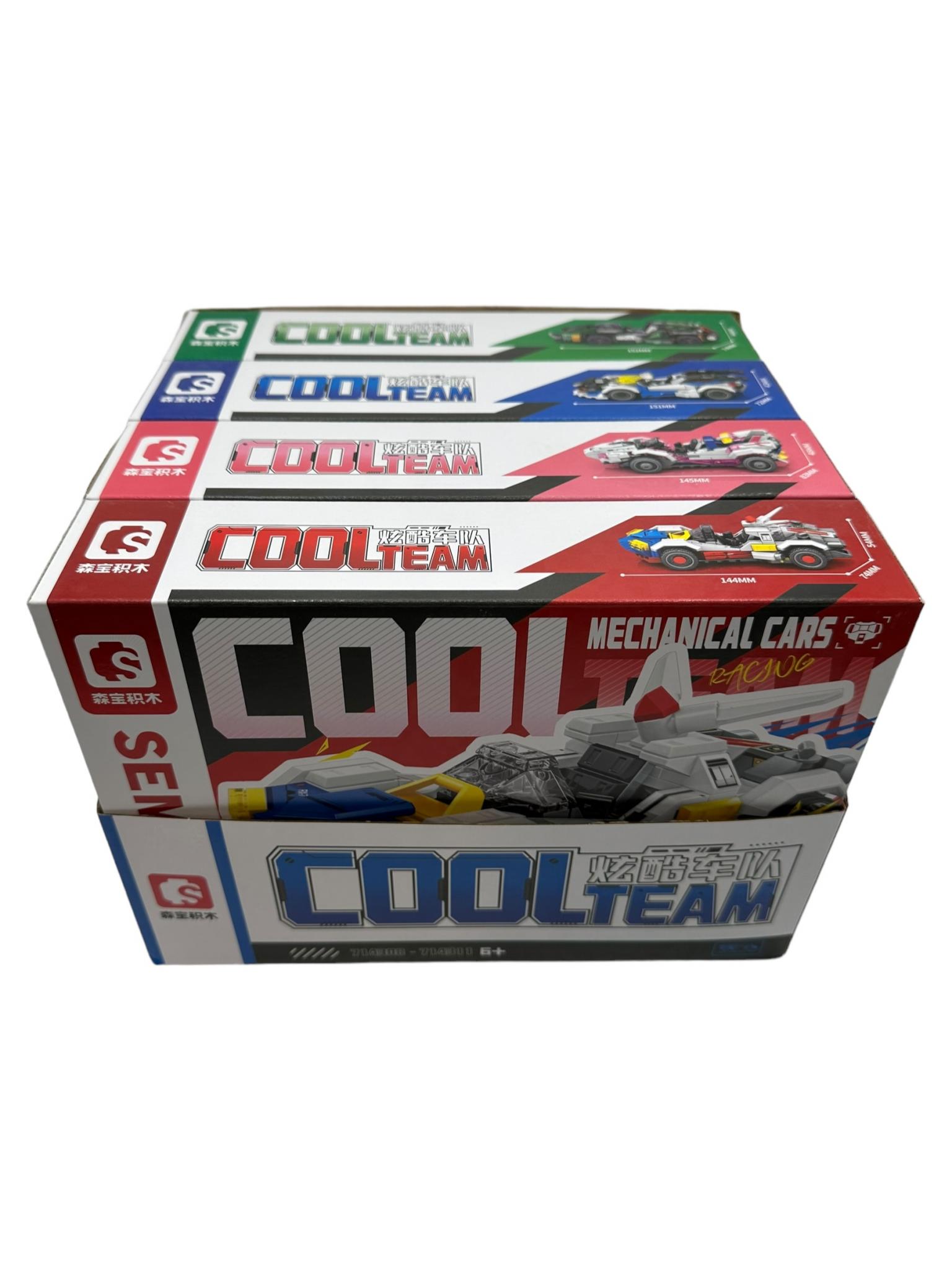 Sembo Block - Cool Team - x4 en caja exhibidora