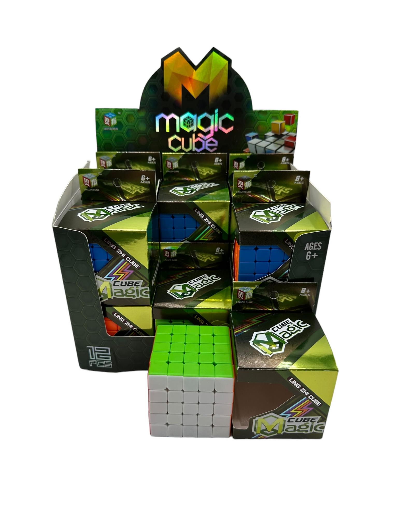 Cubo Mágico LZC 5x5 opaco en caja exhibidora x12