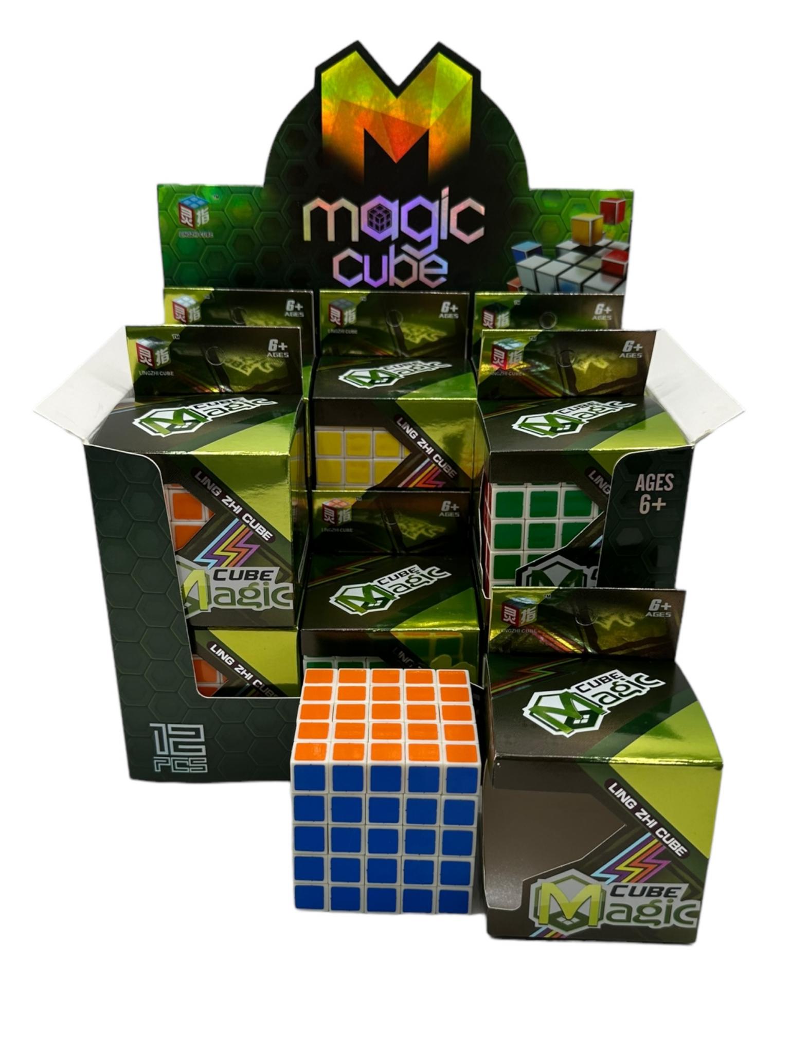 Cubo Mágico LZC 5x5 en caja exhibidora x12
