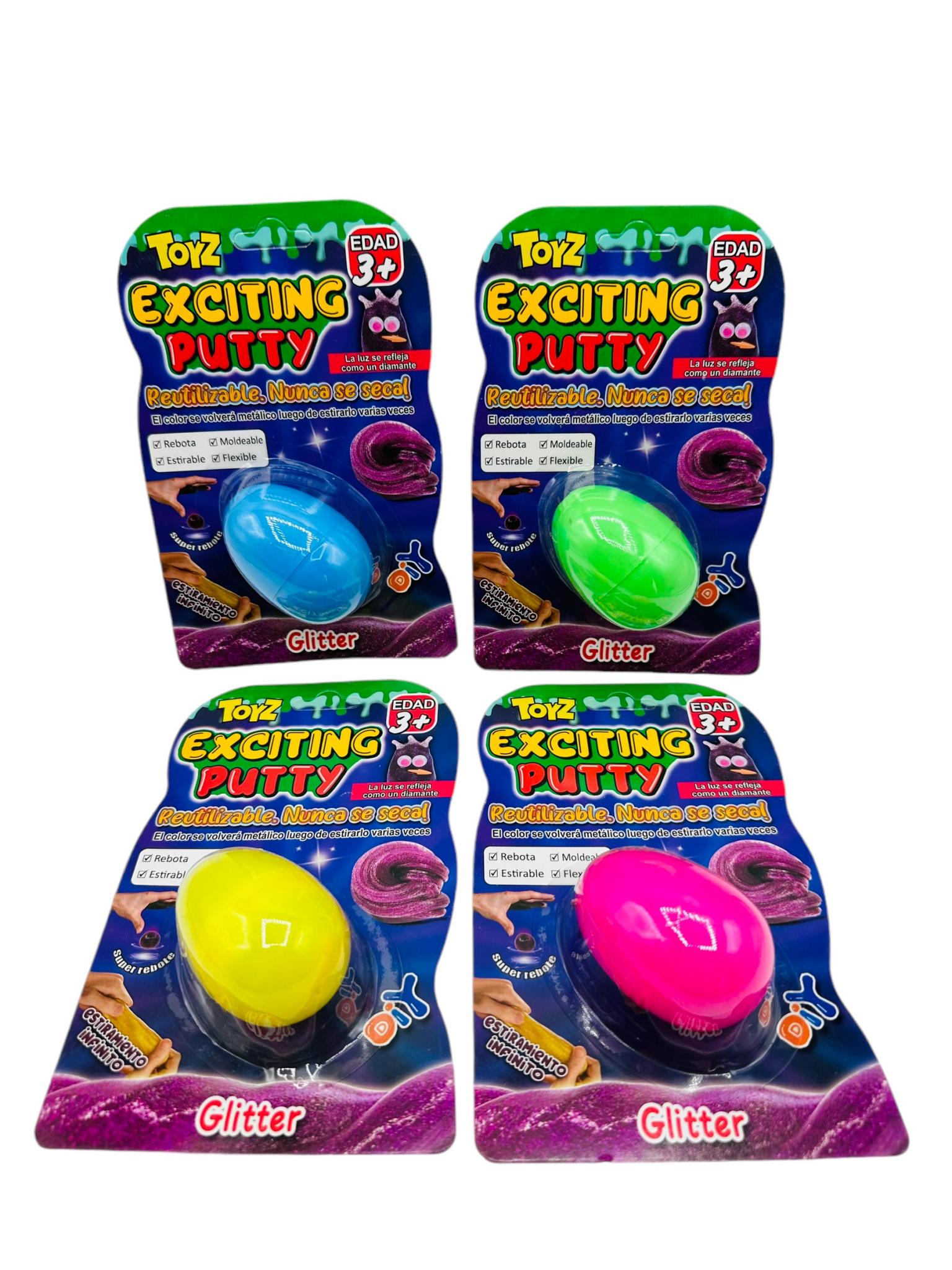 Exciting Putty Glitter huevo en blister