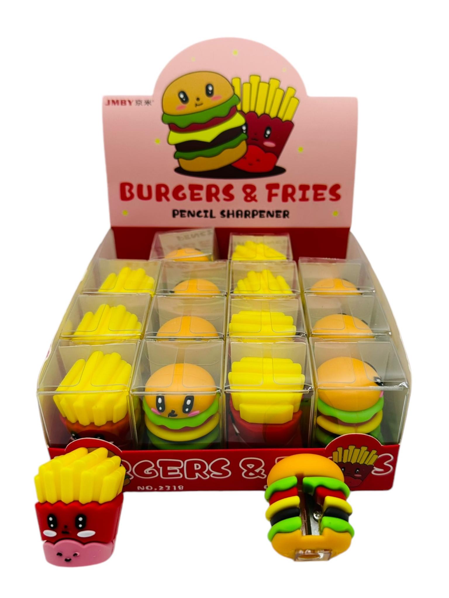 Sacapuntas Fast Food en Caja Exhibidora x16