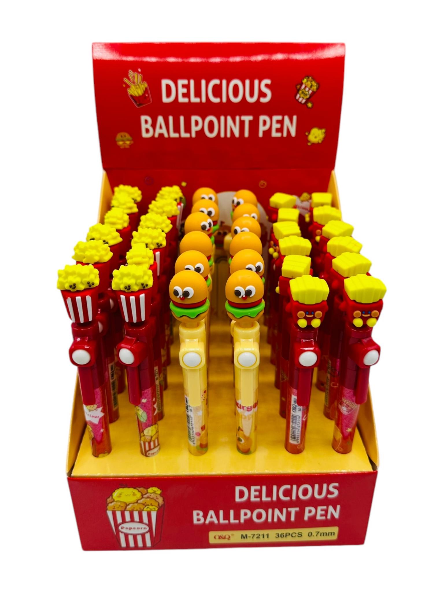 Lapicera Fast Food en Caja Exhibidora x36