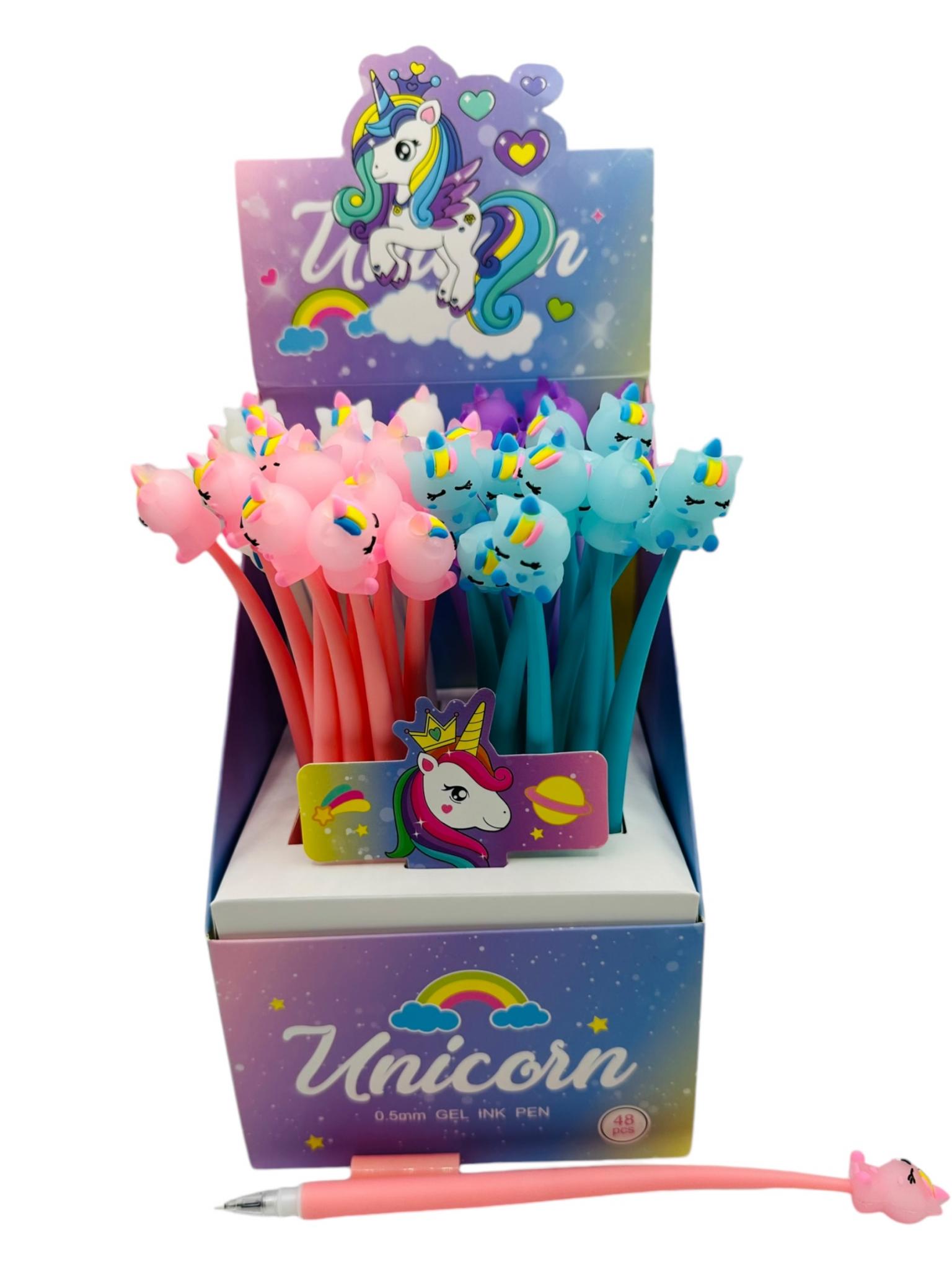 Lapicera Flex Unicornio en Caja Exhibidora x48