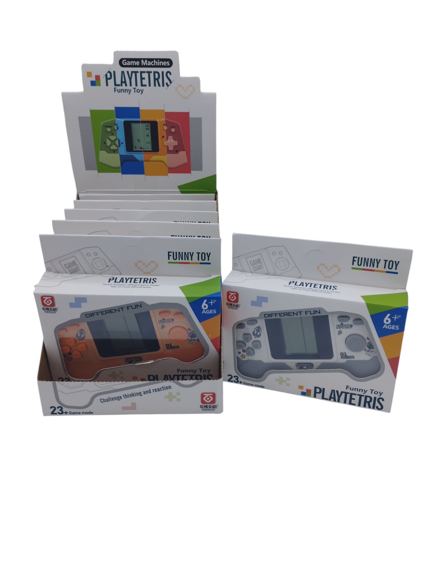 Tetris game console en caja transparente x6
