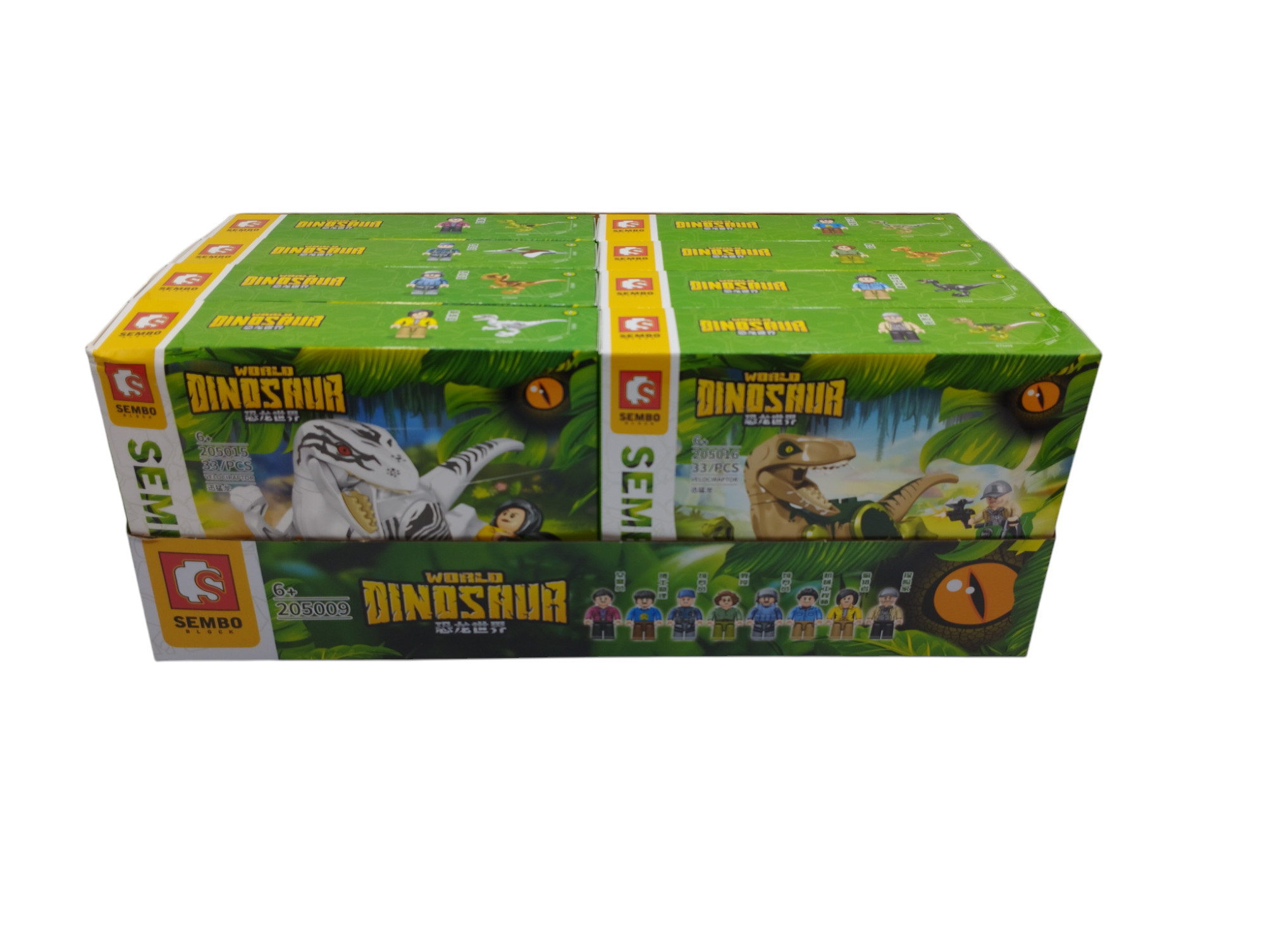 S Block - Dinosaur en Caja Exhbidora x8