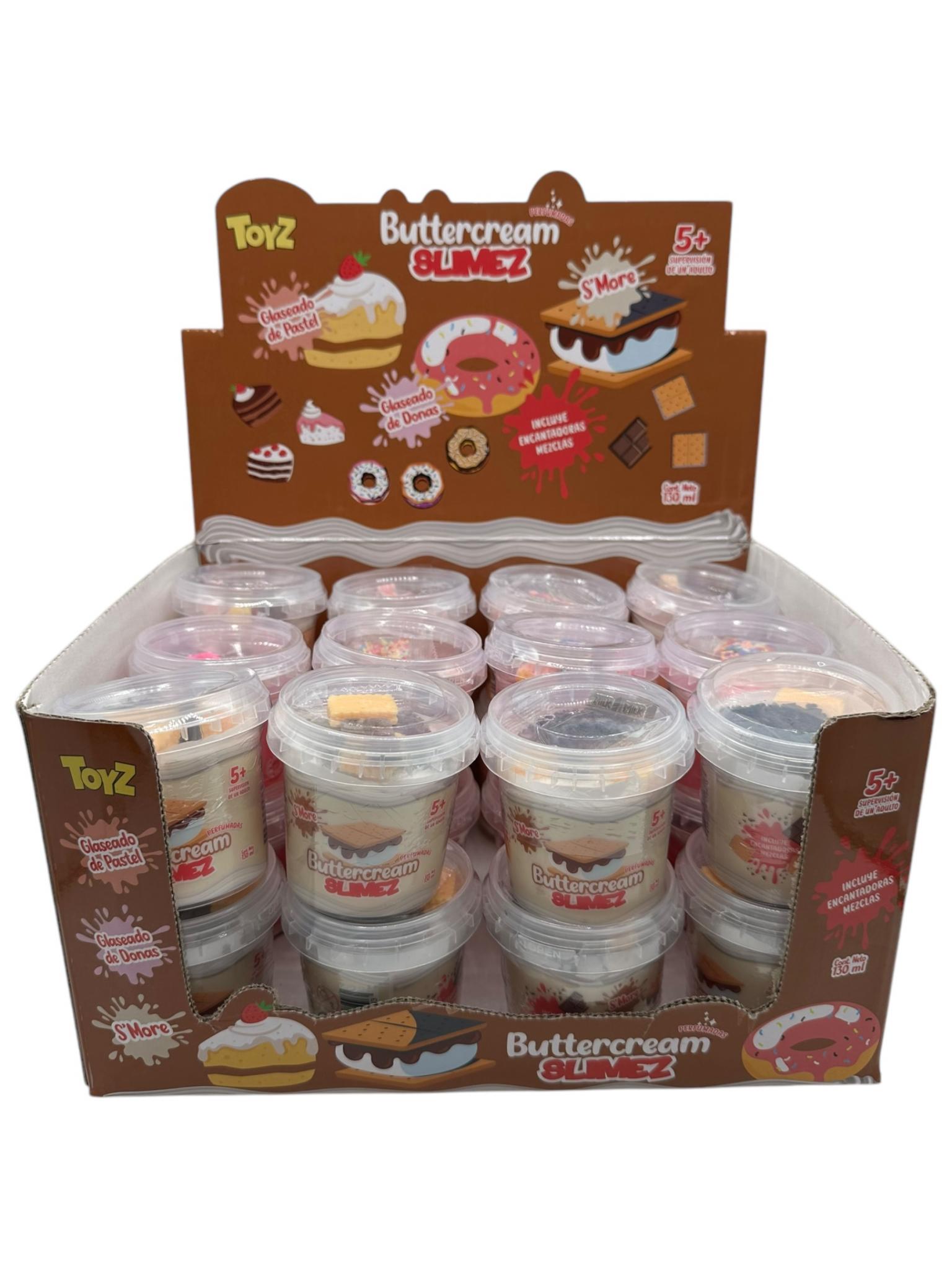Slimez Buttercream Toyz x24 en caja exhibidora