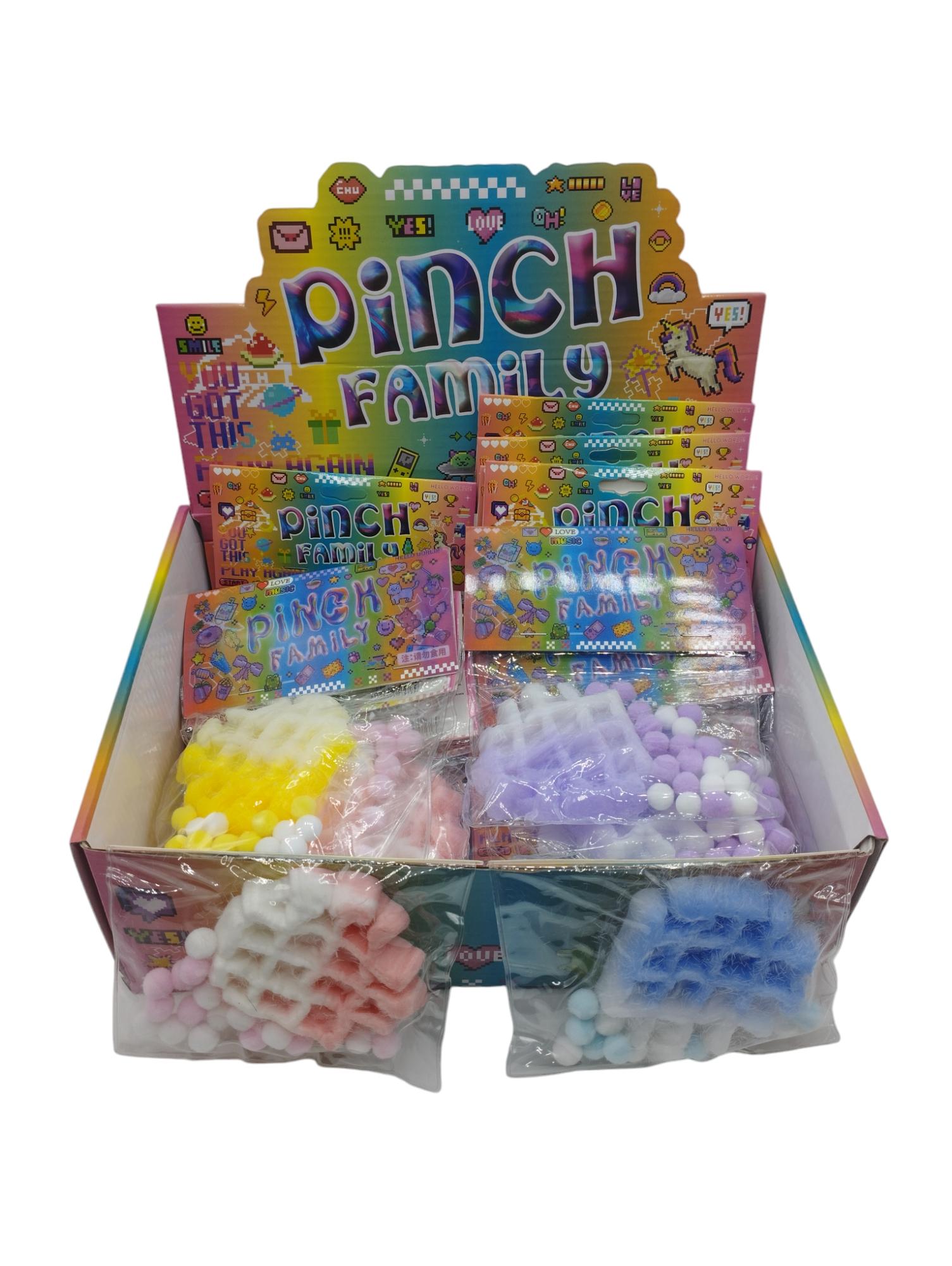Squeeze Pinch Family Waffle Pelos en Caja Exhibidora x20