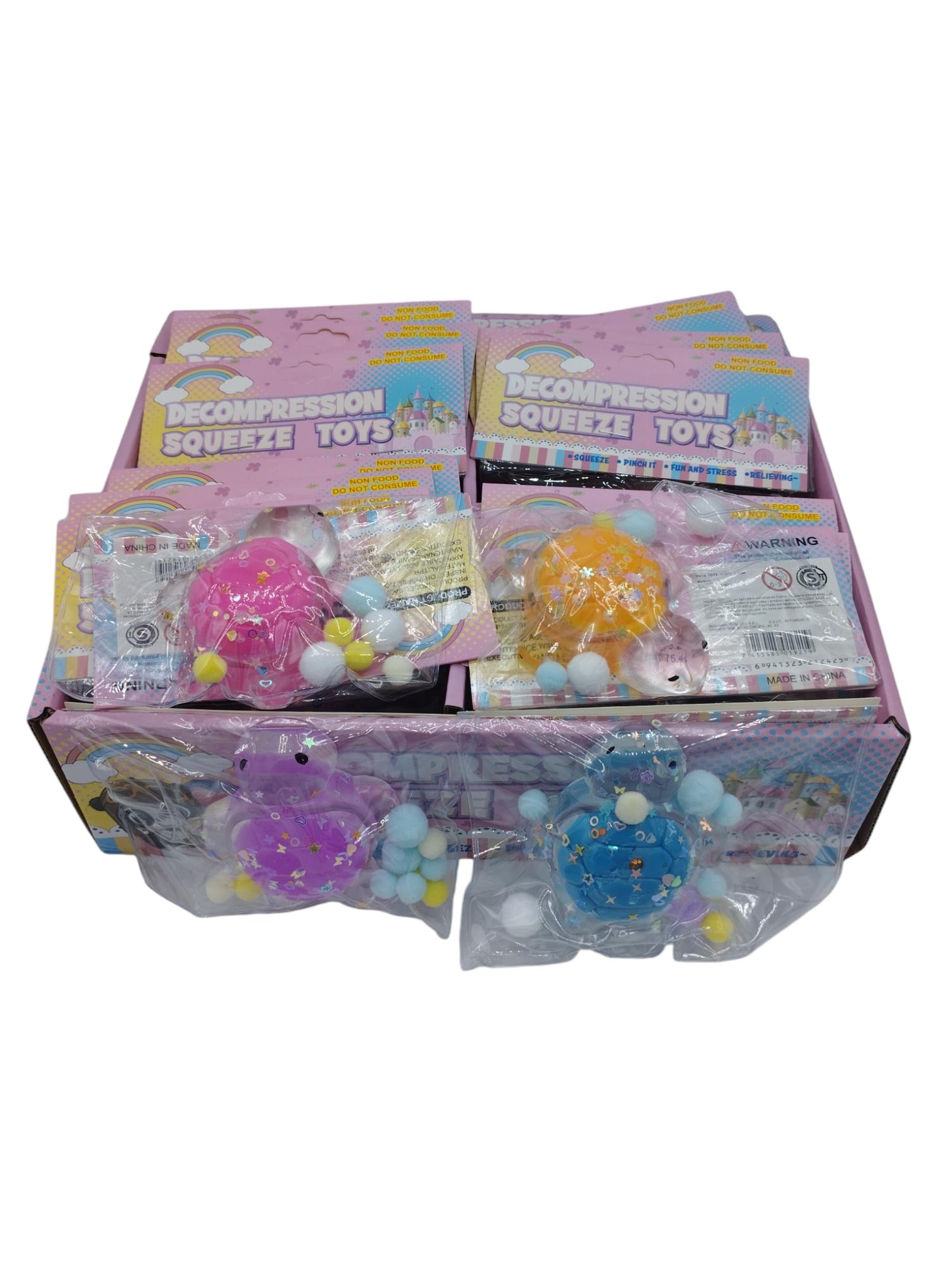 Squeeze Pinch Family Tortuga en Caja Exhibidora x16