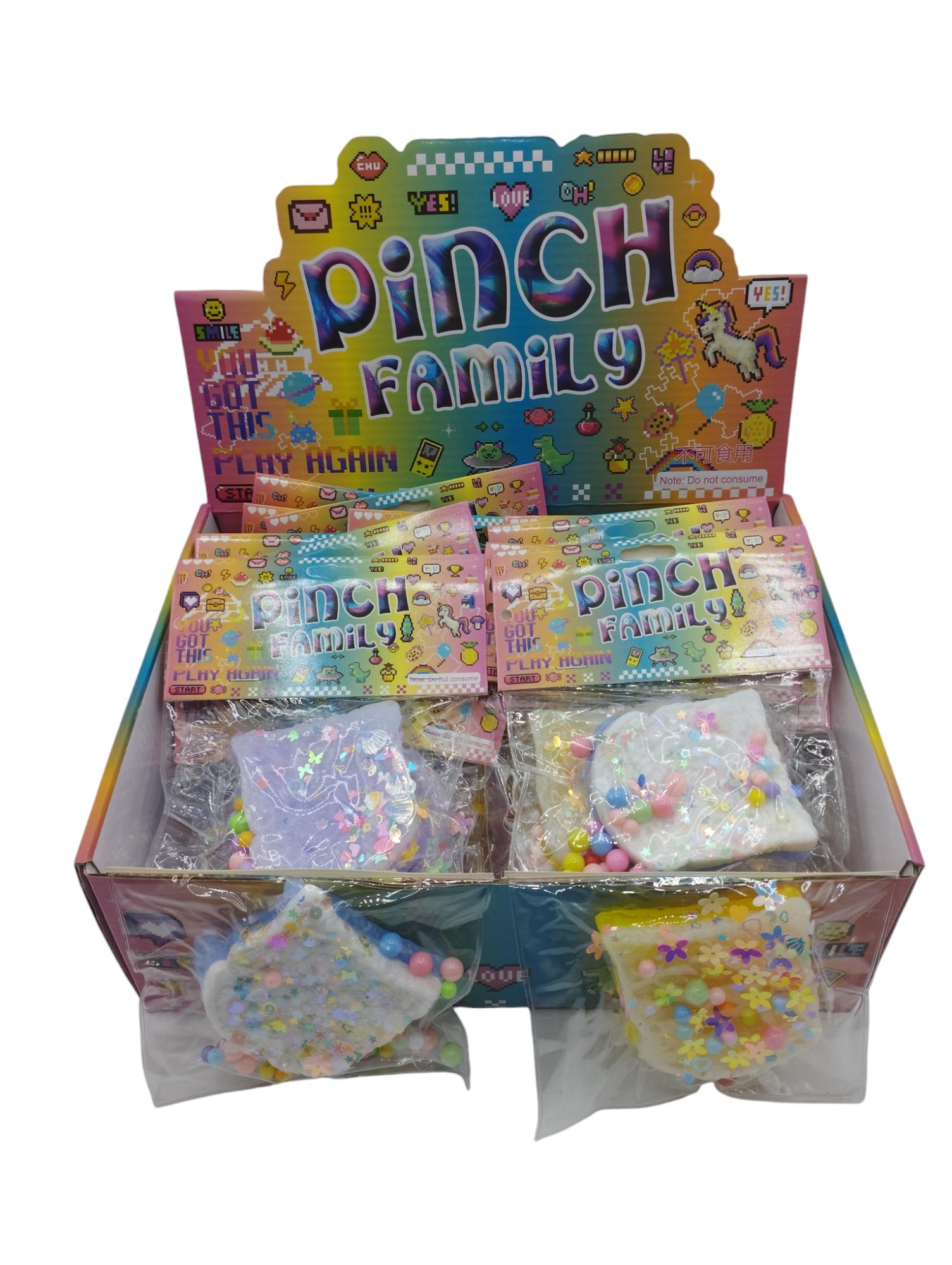 Squeeze Pinch Family Tostada en Caja Exhibidora x20