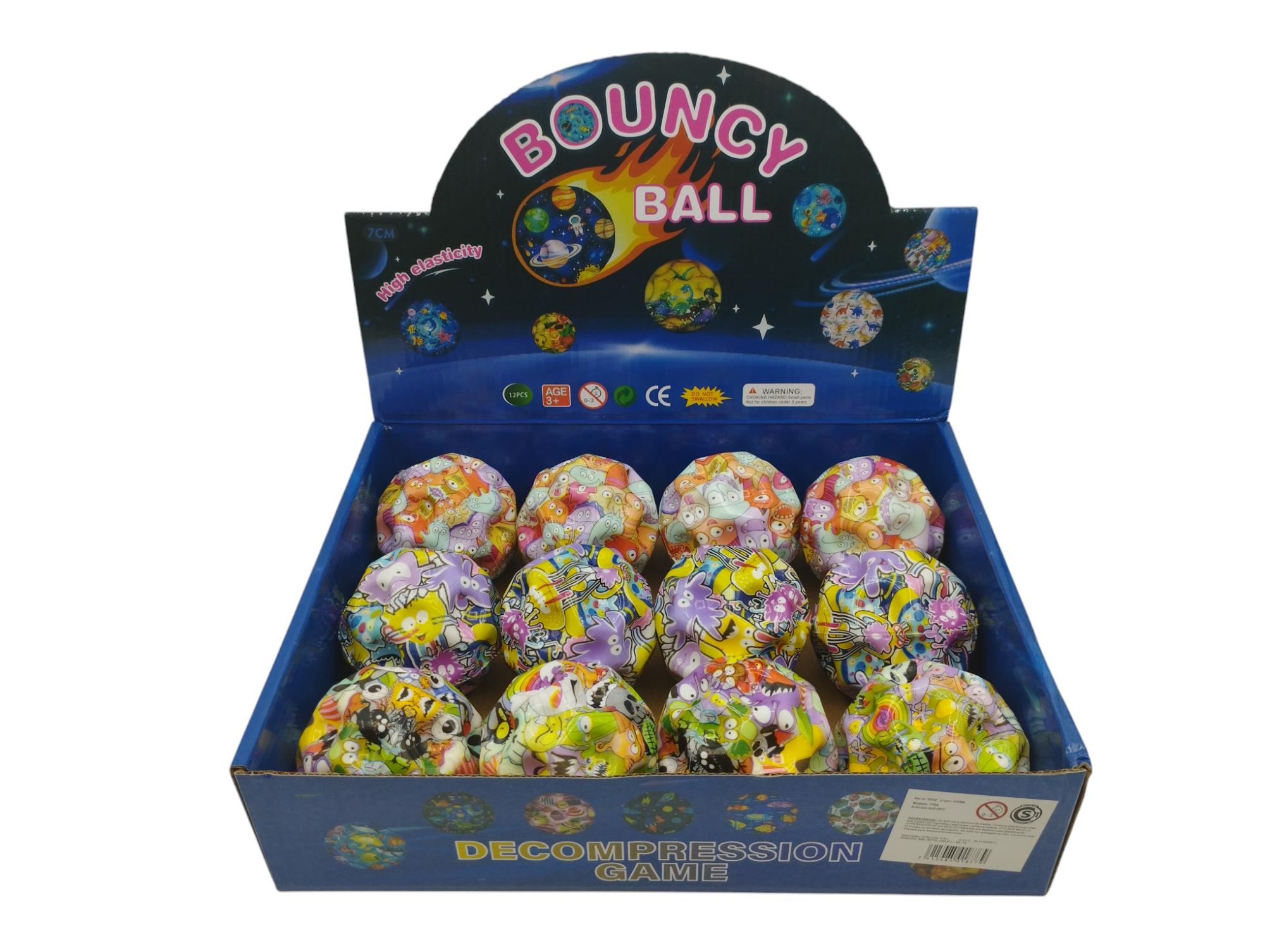 Bouncy ball x12 en caja exhibidora