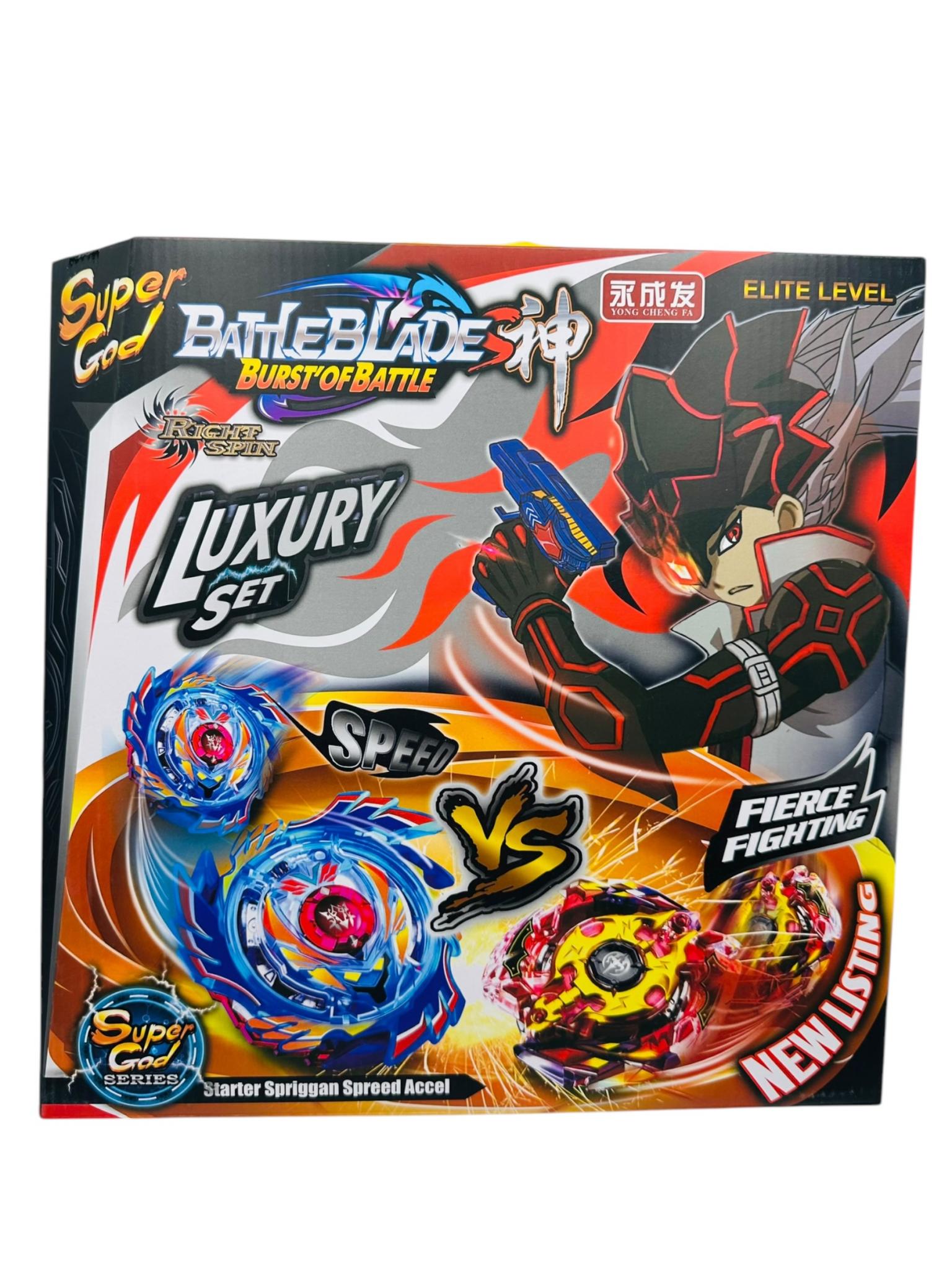 Battle BladeS Luxury Set Super God Pista + 2 trompos con lanzadores