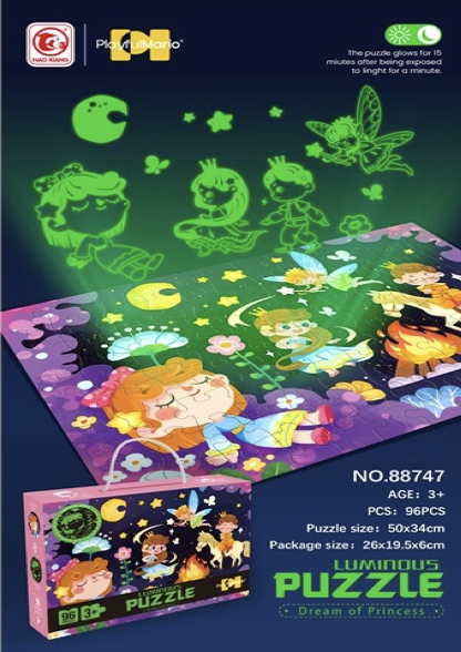 Rompecabezas luminoso PRINCESS 96 piezas