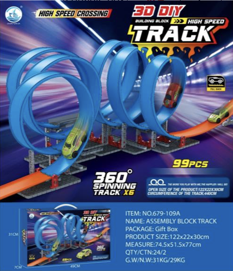 Pista de Autos High Speed Track 360¡ 99PCS