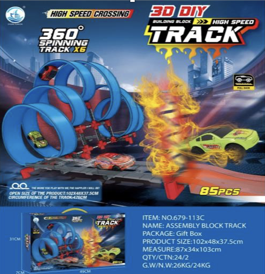 Pista de Autos High Speed Track 360° 85PCS