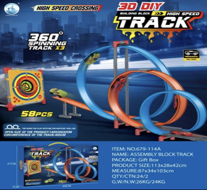 Pista de Autos High Speed Track 58PCS