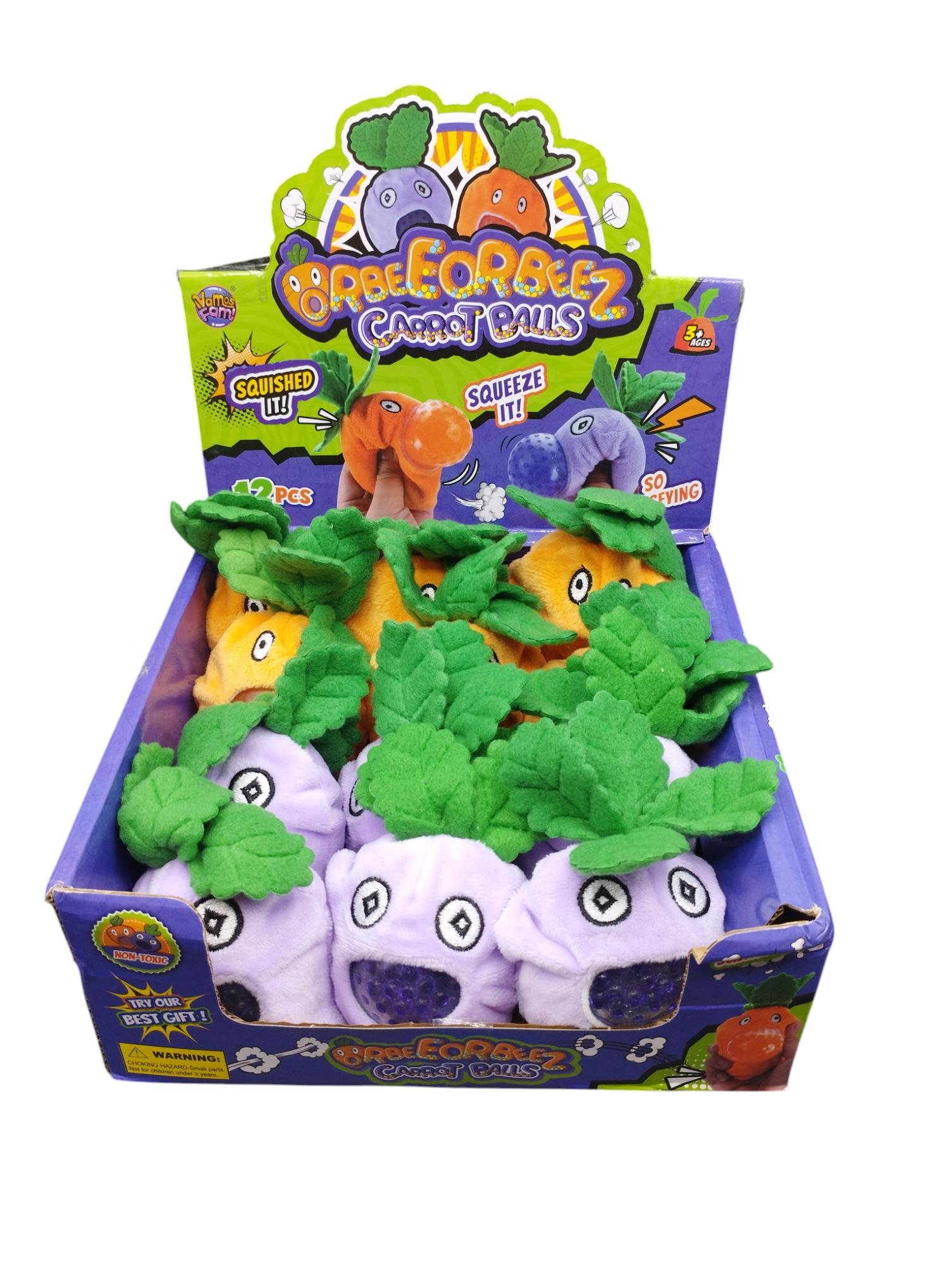 Squeeze Zanahorias Orbeeorbeez Carrot Balls En Caja Exhibidora x12u