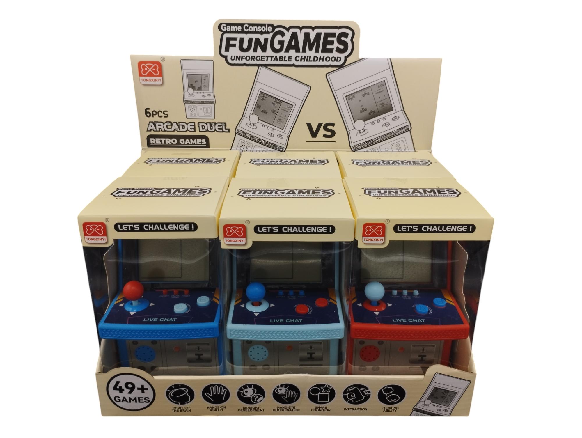 Mini Tetris Arcade Game Console En Caja Exhibidora x6