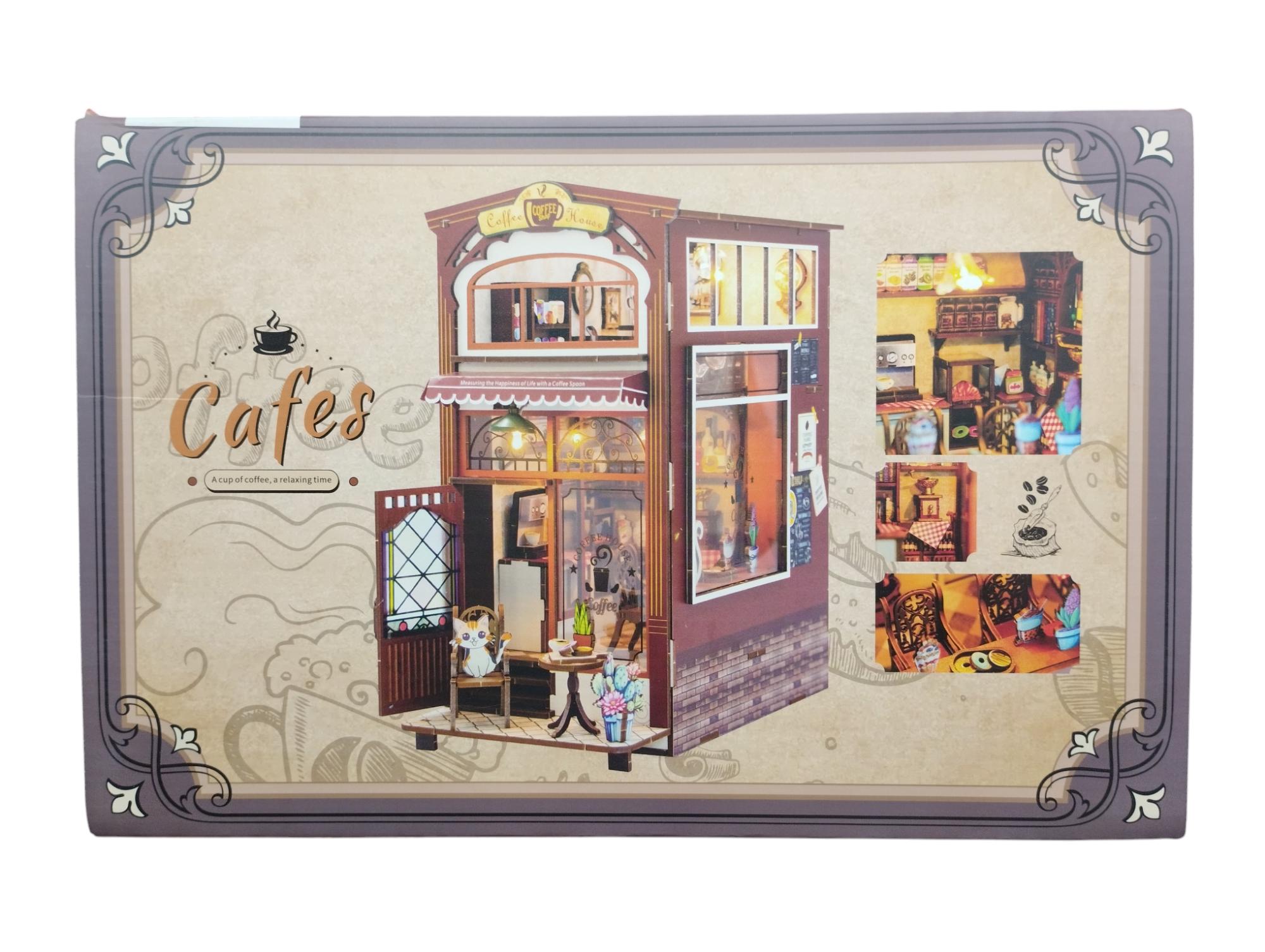 Coffee Shot Relaxing Time Book Nook para Armar en MDF