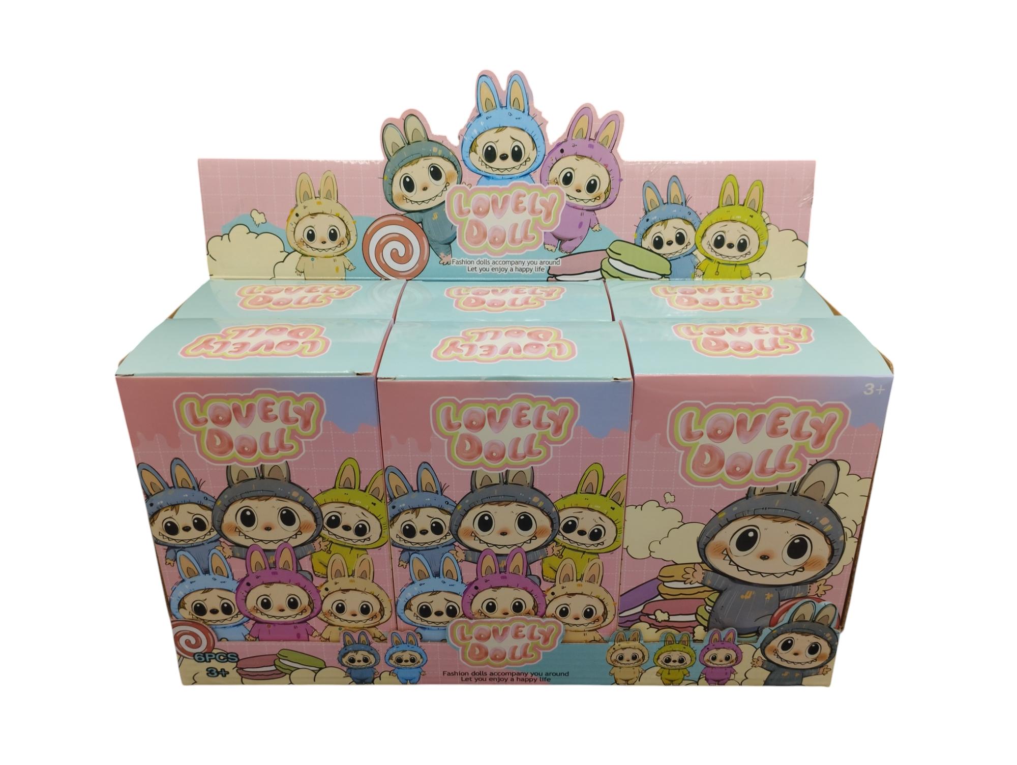 Interesting Lovely Labubu x6 en caja exhibidora
