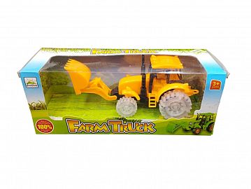 Tractor Excavadora en caja visora