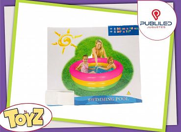 Pileta inflable para niños con base inflable de 60cm de diametro 