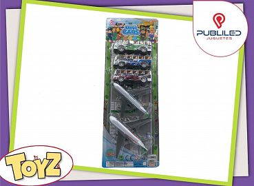 Aviones y Colectivos en Blister
