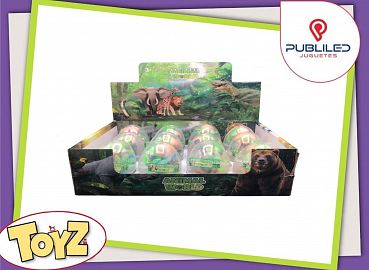 Dinosaurios en Huevos en Caja Exhibidora x12