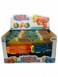 Pistola de Agua Traslúcida en Blister en Caja Exhibidora x12