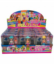Muñeca Fashion con Accesorios en Caja Exhibidora x12