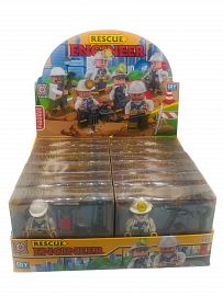 Muñecos constructores x12 en caja exhibidora