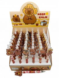 Lapicera Capybara en caja Exhibidora x48