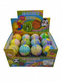 Pelota saltarina Basket x24 en caja exhibidora