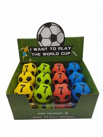 Pelota saltarina futbol x24 en caja exhibidora