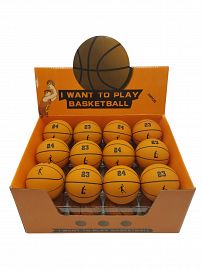 Pelota saltarina basket x24 en caja exhibidora
